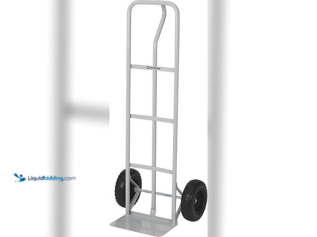 Lot 49-3539914 - Strongway Steel Hand Truck - 600-Lb. Capacity. Model #B07Q3931YR. Unused and missing wheels