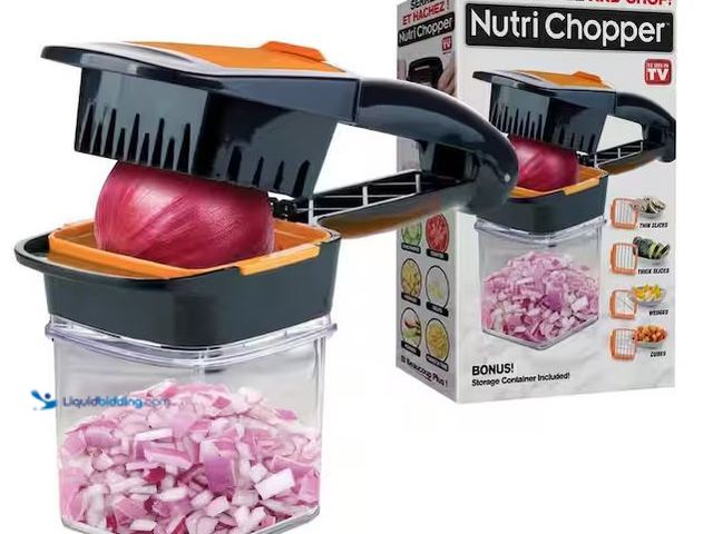 Lot 49-5478541 - As Seen on TV
Nutri Chopper 5-in-1 Compact Portable Handheld Kitchen Slicer with Storage Container ...