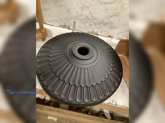 Lot 49-5545832 - Outdoor Water Weight Round Patio Umbrella Base (Black) Unused with attachments