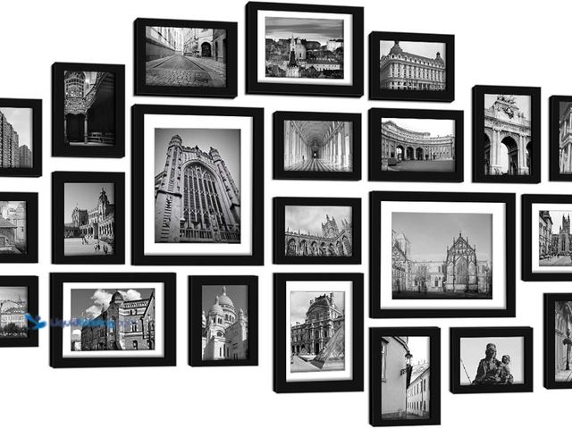 Lot 49-5406177 - 26 Pieces Picture Frames Set Collage Photo Frames Wall Gallery Kit for Wall and Home, Two in 8X10, F...