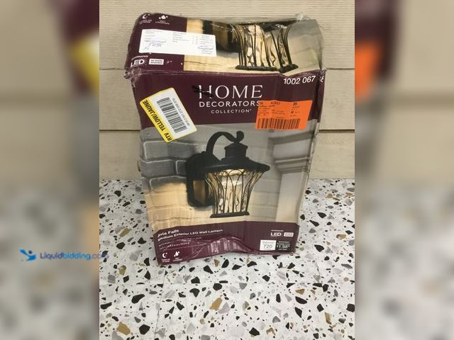 Lot 49-5416181 - PARTS AND REPAIR. Home Decorators Collection Avia Falls 14.5 in. Black Dusk to Dawn Large LED Outdoo...