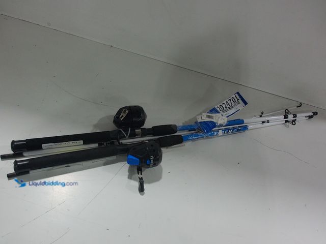 Lot 49-2024701 - Lot of (2)- Shakespeare Tiger Spincast Reel and Fishing Rod Combo. Model #B0D154GC8N. MSRP $80. Slig...