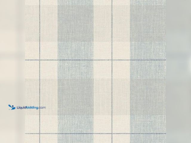 Lot 49-5414666 - NextWall Lenox Hill Plaid Peel and Stick Wallpaper (Blue & Beige)[model: B0DFMYQJ2V]  unused