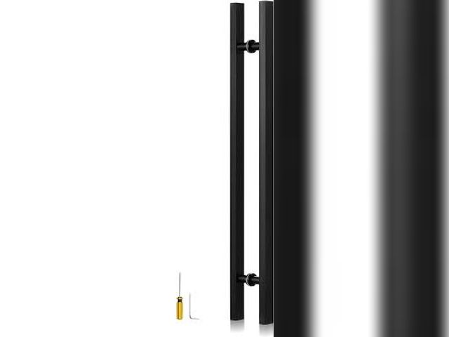 Lot 49-5437478 - 48 inch Large Stainless Steel Front Door Handle Double Sided, Pull Push Sliding Barn Door Handle, Co...