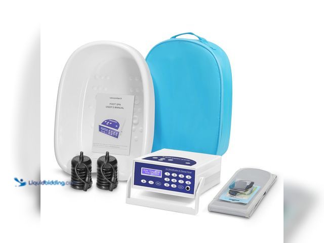 Lot 49-5488119 - Ionic Detox Foot Bath - Detox Foot Spa, Ionic Foot Bath Detox Machine Chi Cleanse with Tub, Wrist St...