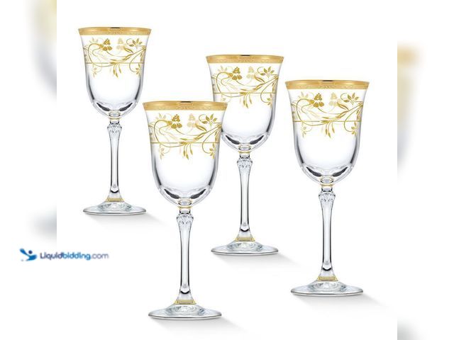 Lot 49-5487296 - Lorren Home Trends
7 oz. Traditional Floral and Gold White Wine Goblet Set (Set of 4) Unused