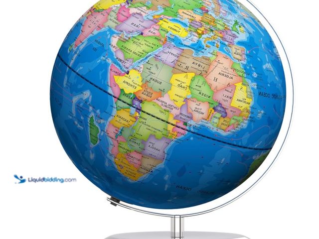 Lot 49-3431880 - SOUNDANCE 13 Inch World Globe, Educational Globe for Kids Learning, Large Globes Lamp with Colorful ...