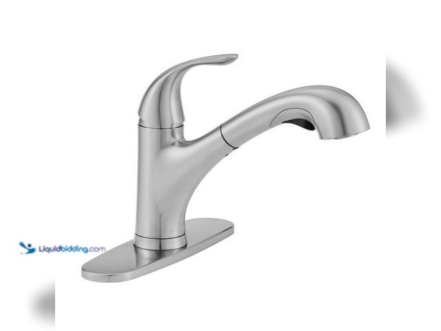 Lot 49-5449614 - Glacier Bay
Market Single-Handle Pull-Out Sprayer Kitchen Faucet in Stainless Steel (attachments in...