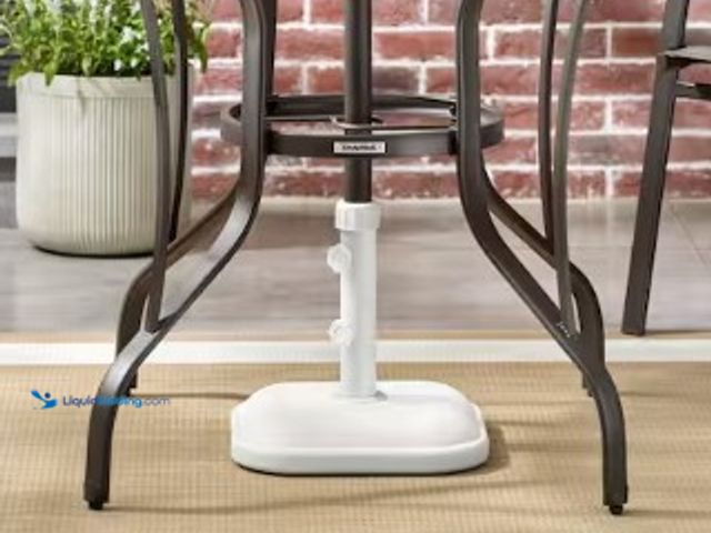 Lot 49-2025213 - StyleWell 26 lb. Concrete and Resin Patio Umbrella Base in White, Model # UB26W, MSRP $39.98, Unused...