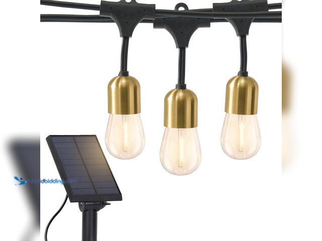 Lot 49-5435553 - Brightech
Ambience Glow 12-Light 28 ft. Outdoor Solar Powered 1W 2700k Warm White LED S14 Edison Bu...