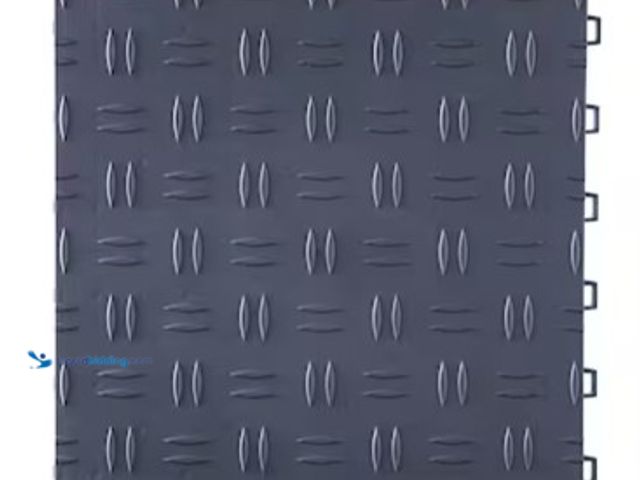 Lot 49-2022780 - Approx. (25) sq. ft of VEVOR 12-in x 12-in Diamond Polypropylene Garage Floor Tile, 25 -Pack, Model ...