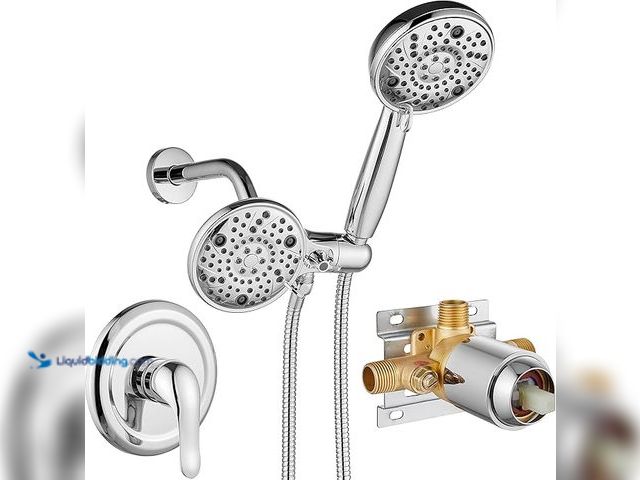 Lot 49-3472725 - Shower Trim Kit High Pressure Dual Function 2 in 1 Shower Heads 3-Way Diverter Balance Rough-in Valv...