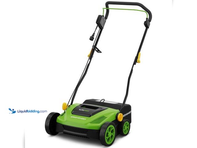 Lot 49-5538913 - GreenSweep TurfoMax | Artificial Grass Electric Turf Sweeper. Used with bag. Unable to test. Scuffs ...