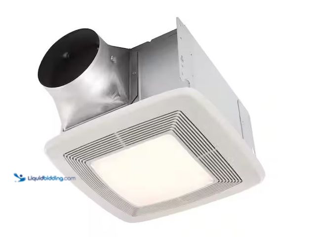 Lot 49-1572044 - Broan-NuTone QT Series Quiet 130 CFM Ceiling Bathroom Exhaust Fan with Light and Night Light, 1.5 So...