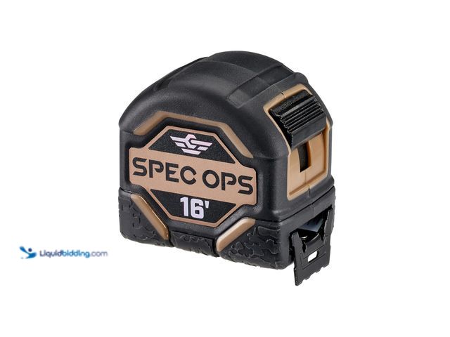 Lot 49-5539642 - Spec Ops Tools Tape Measure for Measuring & Layout, 1 1/8" Double-Sided Blade and Military-Grade Com...