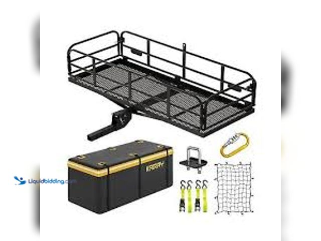 Lot 49-5476209 - KAIRAY 500 Lbs Heavy Duty Hitch Mount Cargo Carrier 60"x24"x14.4". Model #hy1003-a. Unused.