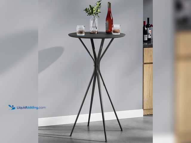 Lot 49-5452018 - VASAGLE Bar Table, Round Cocktail High Top Pub Bistro Table for Events Party, Kitchen Dining, Home B...