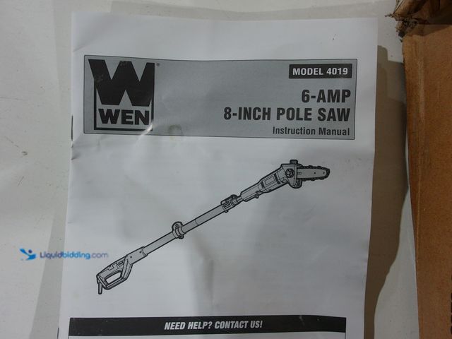 Lot 49-2006053 - WEN 6-Amp 8 in. Electric Telescoping Pole Saw, Model # 4019, Used, Has attachments, Scuffs & scratch...
