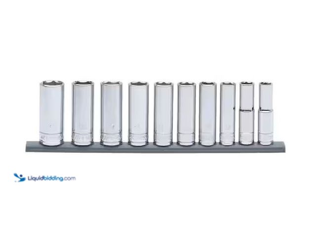 Lot 49-5551379 - Husky
3/8 in. Drive Deep Metric Socket Set (10-Piece), Unused