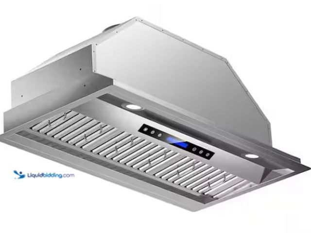 Lot 49-1637931 - INATECK 36 in. 900 CFM Convertible Insert Range Hood with Remote, Touch Control LCD, Stainless Steel...