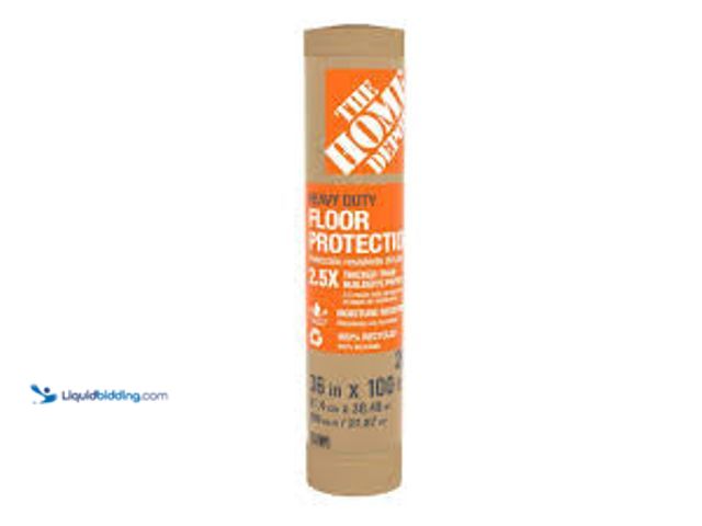 Lot 49-3540230 - The Home Depot 36 in. x 100 ft. Heavy Duty Floor Protection. Model # HDFP36x100. Unused