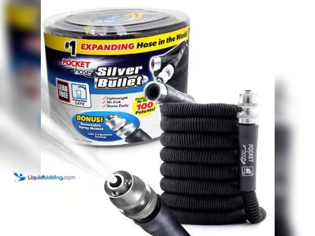 Lot 49-1517169 - Pocket Hose
Silver Bullet 3/4 in. Dia x 50 ft. Lightweight Kink-Free Expandable Water Garden Hose, ...
