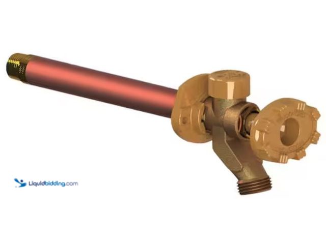 Lot 49-2006450 - Woodford 1/2 in. x 1/2 in. Brass Sweat x MPT x 12 in. L Freeze-Resistant Anti-Rupture Sillcock Valve...