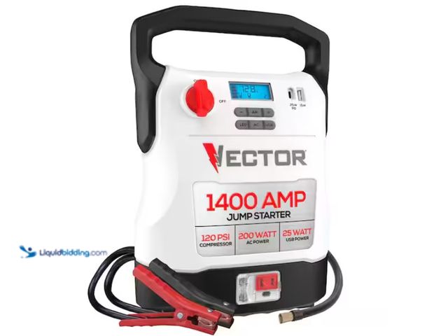 Lot 49-3481731 - VECTOR 1400 Amp Jump Starter, Compressor, USB and AC Power, Model # VECJ14C, Used, Unable to test, P...
