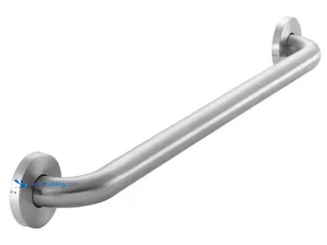 Lot 49-1565977 - Glacier Bay 24 in. L x 3.1 in. ADA Compliant Grab Bar in Brushed Stainless Steel, Model # 20135-0320...