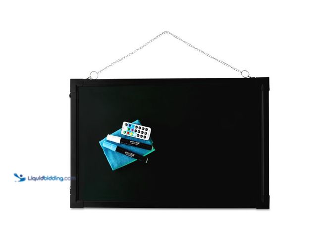Lot 49-5580729 - Pen+Gear LED Illuminated Message Board, 15.7" × 23.6", Multi-Mode Flashing, Includes Markers & Remot...