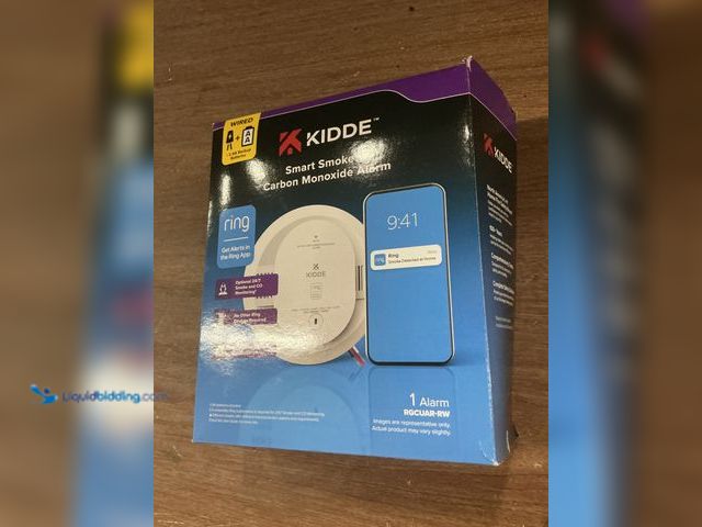 Lot 49-5435957 - Kidde Fire
Smart Smoke + CO Alarm with Ring App Alerts Unused (hardware included)