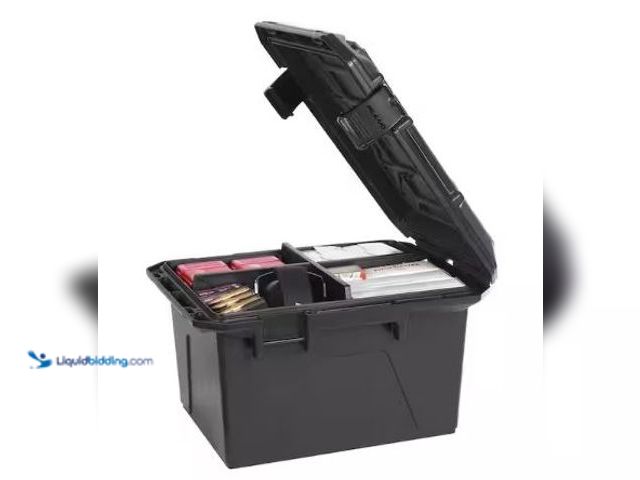 Lot 49-1625412 - Lot of (2) Plano 16 qt. Storage Crate, Model # PLA1071MC, Slightly used, Has attachments.  Ref#BIN06...