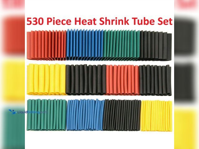 Lot 49-3481290 - 530 Piece Heat Shrink Insulated Tubes for Wires  Various Color/Sizes - NEW -  Ideal for automotive, ...