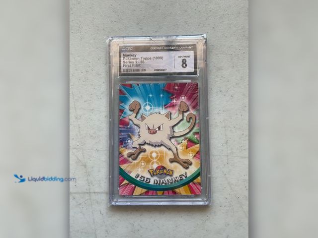 Lot 49-1804182 - WOW GRADED CARD! MANKEY POKEMON TOPPS (1999) CGC GRADED 8 NM-MT
