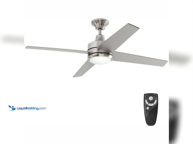 Lot 49-3510521 - Home Decorators Collection
Mercer 52 in. Integrated LED Indoor Brushed Nickel Ceiling Fan with Ligh...