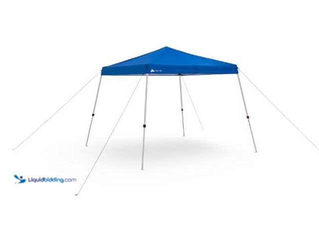 Lot 49-5545743 - Ozark Trail 10' x 10' Instant Blue Slant Leg Pop-up Outdoor Canopy, Unused