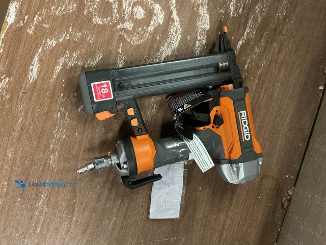 Lot 49-5572038 - RIDGID Pneumatic 18-Gauge 1-1/2 in. Finish Stapler. Model # R150FSF. Unused