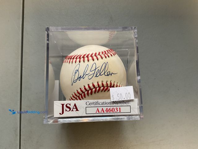 Lot 49-1804307 - AUTOGRAPHED BOB FELLER SIGNED BASEBALL WITH JSA.