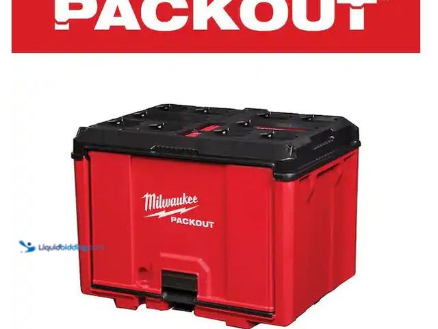 Lot 49-3600459 - Milwaukee Packout 19.5 in. W x 14.7 in. H x 14.5 in. D Cabinet in Red (1-Piece) Model # 48-22-8445, ...