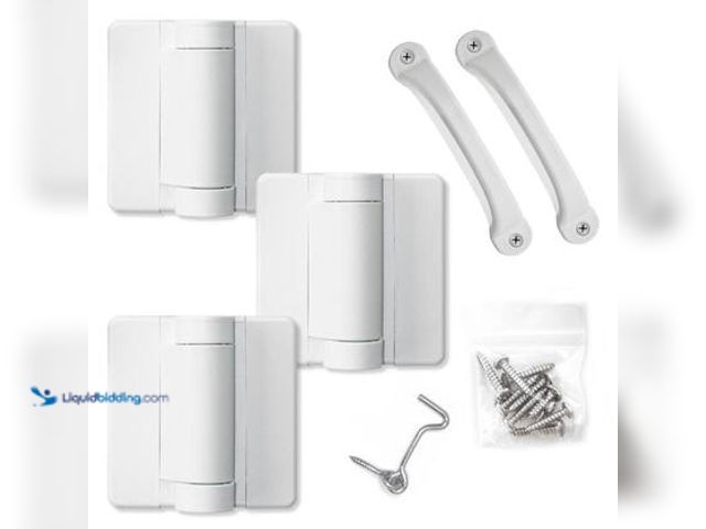 Lot 49-5572206 - Screen Tight White Heavy Duty Screen Door Hardware Kit. Model # SDHWT. Unused