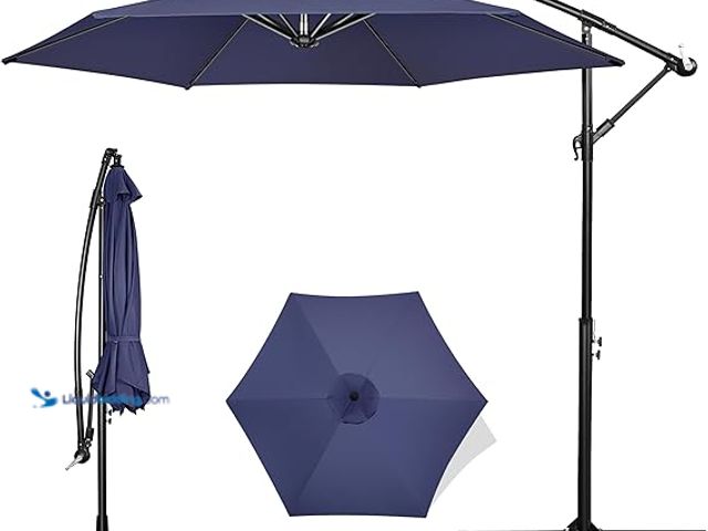 Lot 49-3470169 - FRUITEAM Offset Patio Umbrella, 10 FT Heavy Duty Cantilever Outdoor Umbrella with High-Strength Fram...