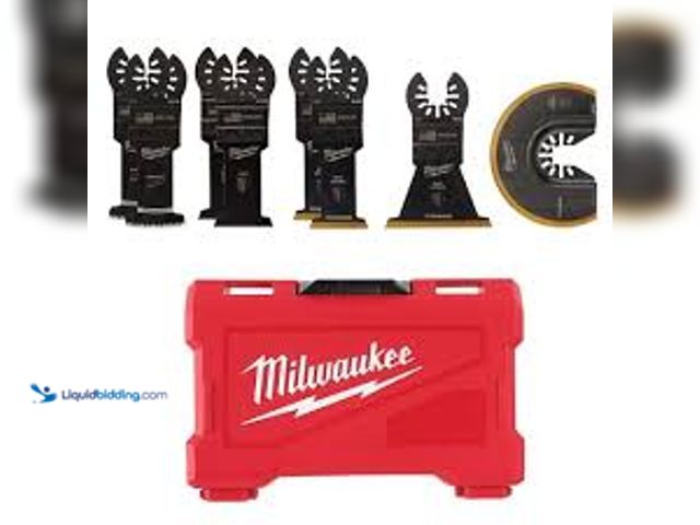 Lot 49-5489325 - Milwaukee Tool OPEN-LOK Oscillating Multi Tool Bi-Metal, Hardwood, and Wood Blade Kit with Case (8 P...
