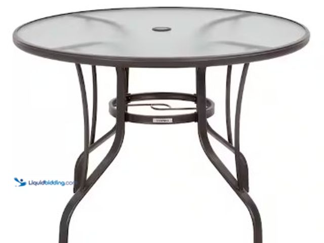 Lot 49-2022703 - StyleWell Round 42 in. Dia. Outdoor Dining Table, Dark Taupe Finish, Model # FTS61191, MSRP $89.00, ...