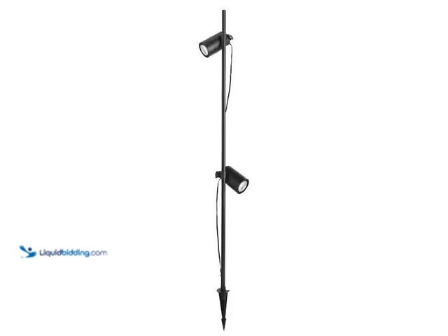 Lot 49-1576411 - Hampton Bay 480 Lumen Low Voltage Black Integrated LED Outdoor Spotlight with 2 Adjustable Spotlight...