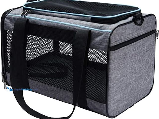 Lot 49-5448189 - Vceoa 17.5x11x11 Inches Cat, Dog Carrier for Pets Up to 16 Lbs, Soft-Sided Cat Bag Animal Carriers T...