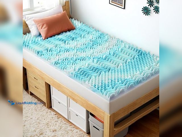 Lot 49-5415519 - PERLECARE 3 Inch 7-Zone Twin Memory Foam Mattress Topper, Cooling Gel Mattress Topper with Airflow C...