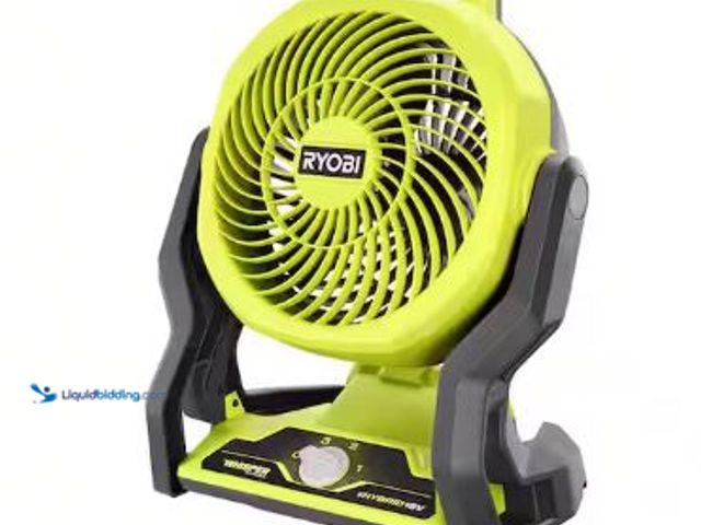 Lot 49-1517327 - RYOBI
ONE+ 18V Cordless Hybrid WHISPER SERIES 7-1/2 in. Fan (Tool Only) Model # PCL811B
Store SKU ...