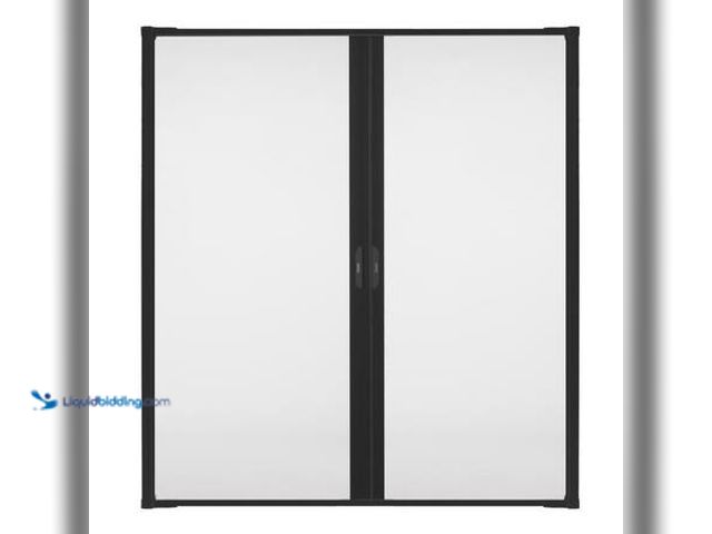 Lot 49-5548762 - Andersen 72 in. x 80 in. LuminAire Black for Double Entry Door 68 in.-72 in. Universal Handed Alumin...