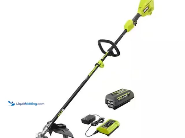 Lot 49-1567854 - RYOBI 40V 15 in. Expand-It Cordless Battery Attachment Capable String Trimmer with 4.0 Ah Battery an...