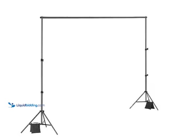 Lot 49-1622815 - SVOPES 6.5 x 10 ft. Adjustable Backdrop Stand, Portable, Heavy Projector Screen Stand Wedding, Party...